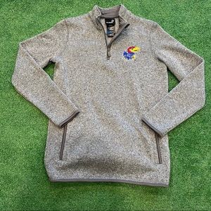 Kansas Jayhawks Quarterzip Sweater